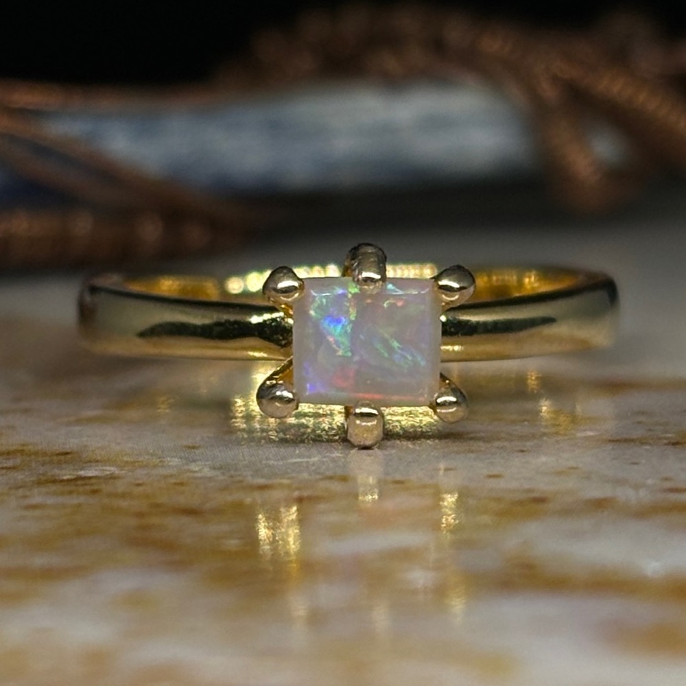 Simple Faceted 6-Prong Split Adjustable Custom De… - image 1